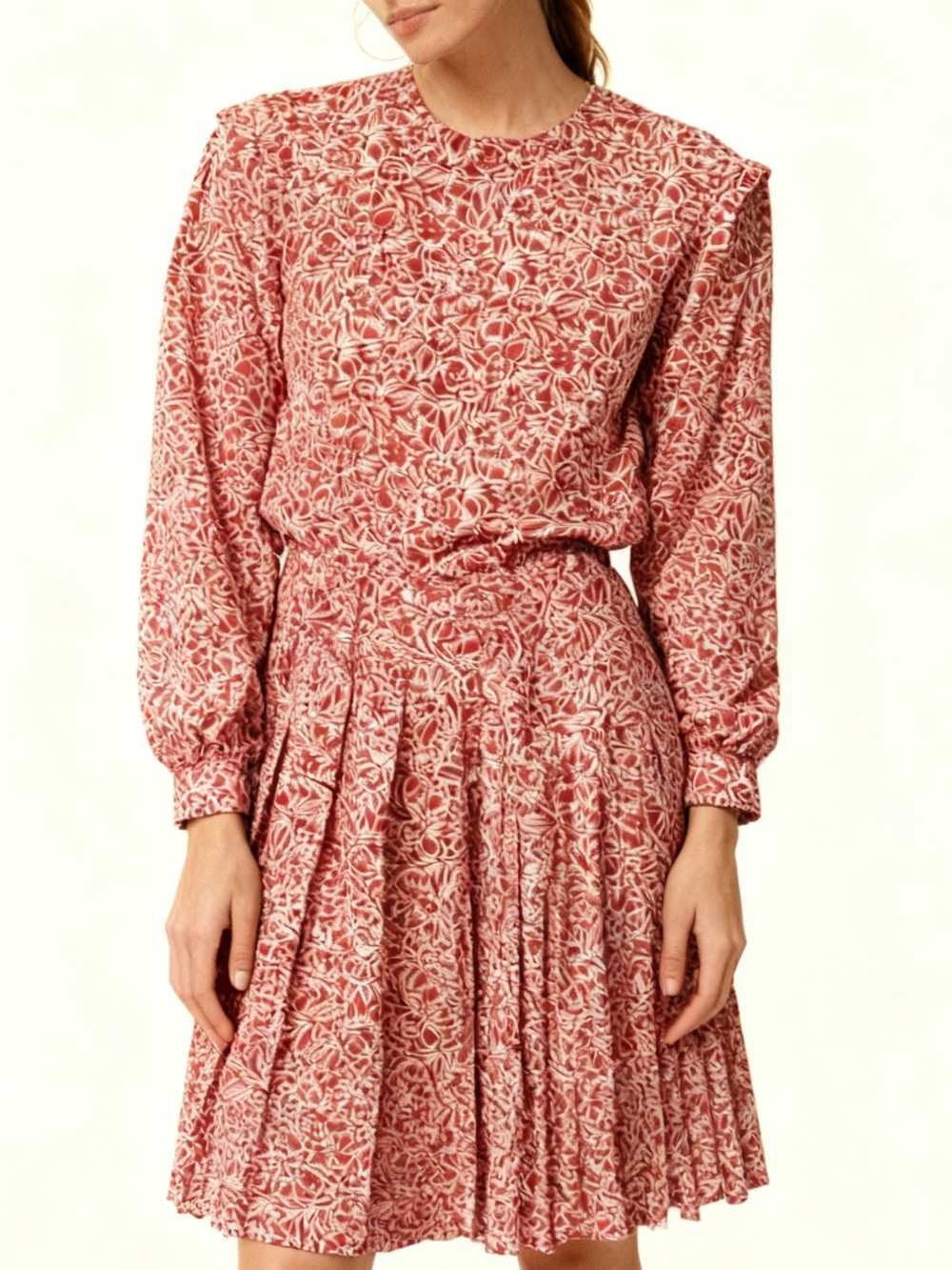 Vintage Talbots 90s Pink Floral abstract print dress